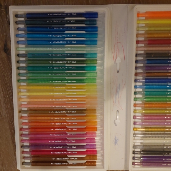 Vintage 1976 2004 Sanrio Hello Kitty 50 Twist-Up Crayons Princess Pink Box - Picture 9 of 9